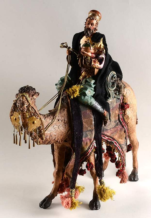 Neapolitan Nativity Wise Man On Light Camel - Boxed by Department 56-1