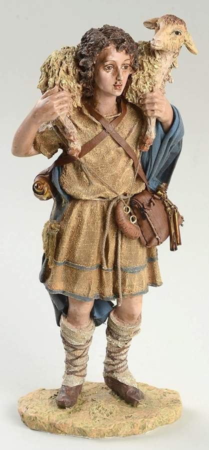 Neapolitan Nativity Boy With Sheep - Boxed by Department 56-1
