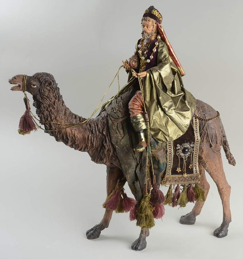 Neapolitan Nativity Wiseman On Dark Camel - No Box by Department 56-1