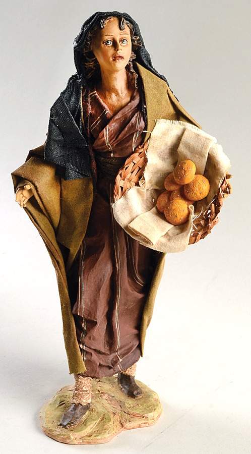 Neapolitan Nativity Woman Offering Bread - No Box by Department 56-1
