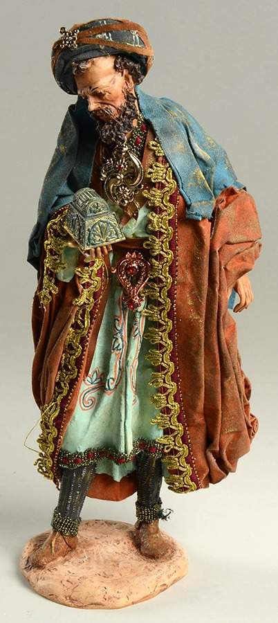 Neapolitan Nativity King-Standing Teal - No Box by Department 56-1
