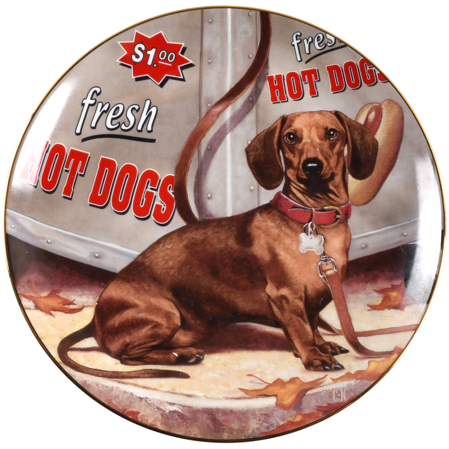 Dachshund Hot Dog! - No Box by Danbury Mint-1