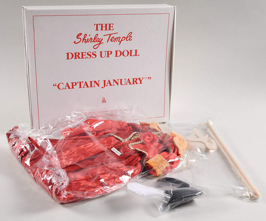 Shirley Temple Dress Up Doll Captain January-Red/Wardrobe - Boxed by Danbury Mint-1