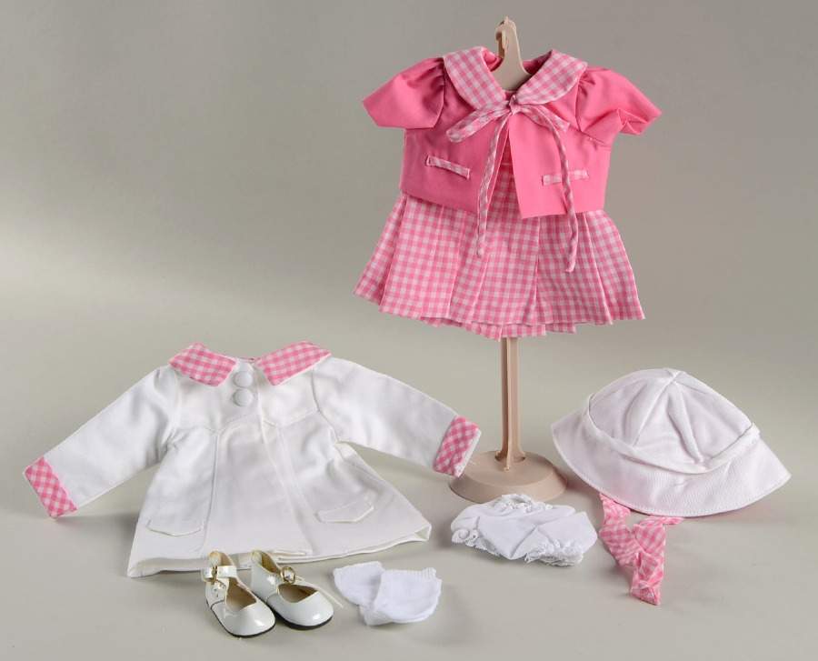 Shirley Temple Dress Up Doll Our Little Girl-Pink And White/Wardrobe - Boxed by Danbury Mint-1