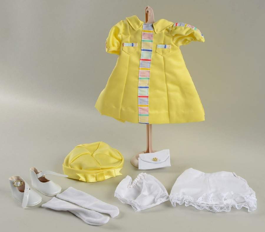 Shirley Temple Dress Up Doll Stowaway-Yellow Summer Dress - Boxed by Danbury Mint-1