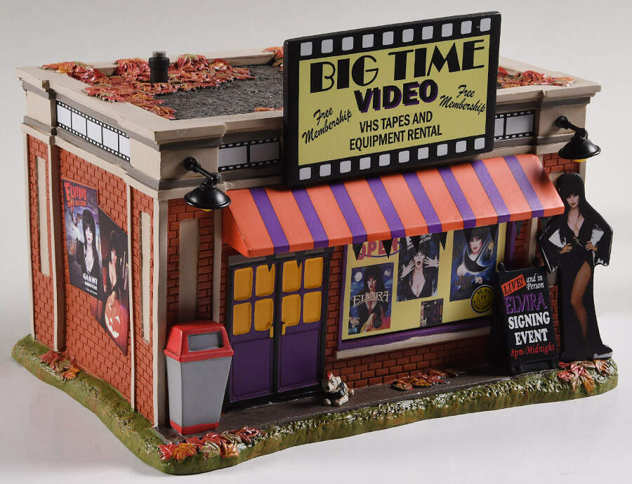 Hot Classics Elvira's Big Time Video Store - Boxed by Department 56-1