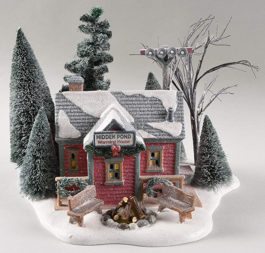 Winters Frost Hidden Pond Warming House - No Box by Department 56-1