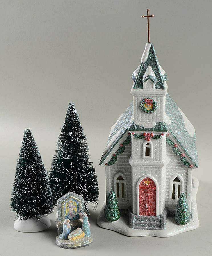 Winters Frost Cedar Isles Church S/4 - Boxed by Department 56-1
