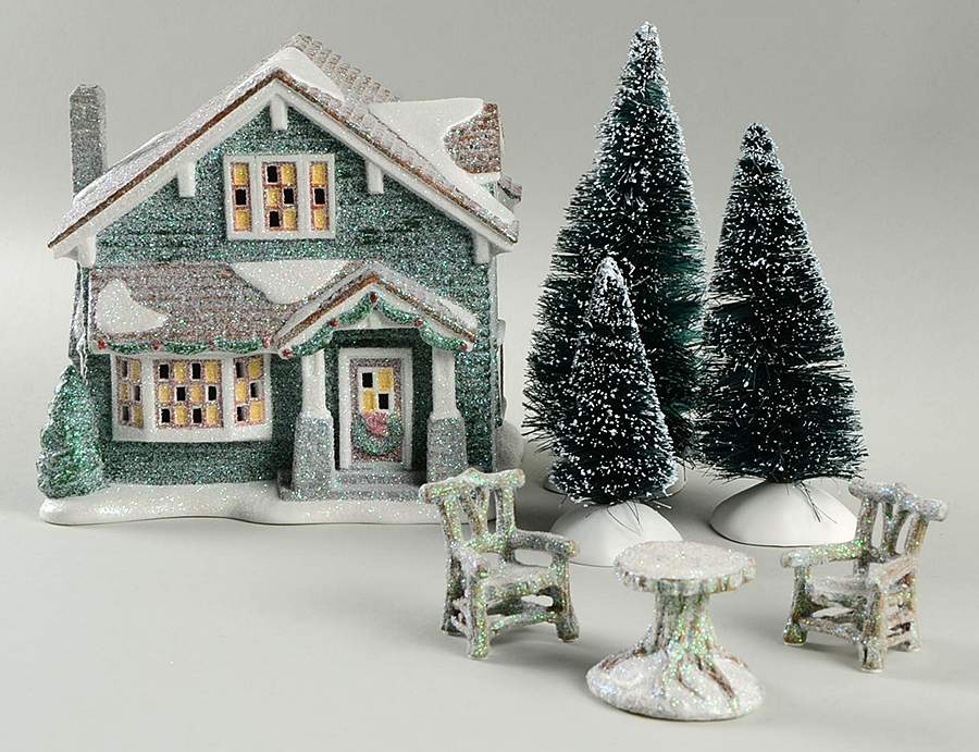 Winters Frost Powderhorn House  S/7 - No Box by Department 56-1