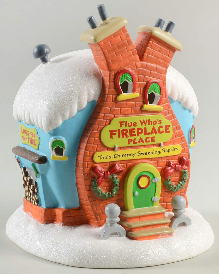 How the Grinch Stole Christmas Flue Who's Fireplace Place - Boxed by Department 56-1