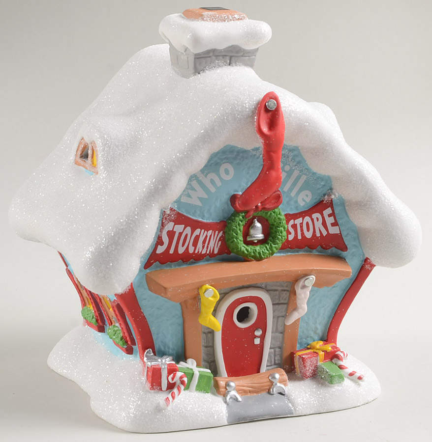 How the Grinch Stole Christmas Who-Ville Stocking Store - Boxed by Department 56-1
