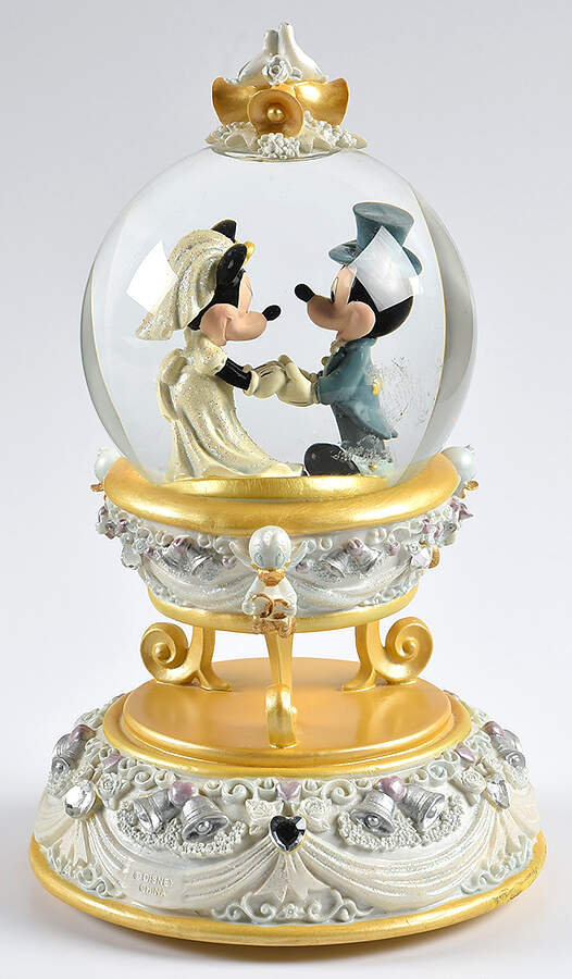 Disney Musical Snowglobe Mickey And Minnie Wedding-Wedding March - With Box by Disney-1