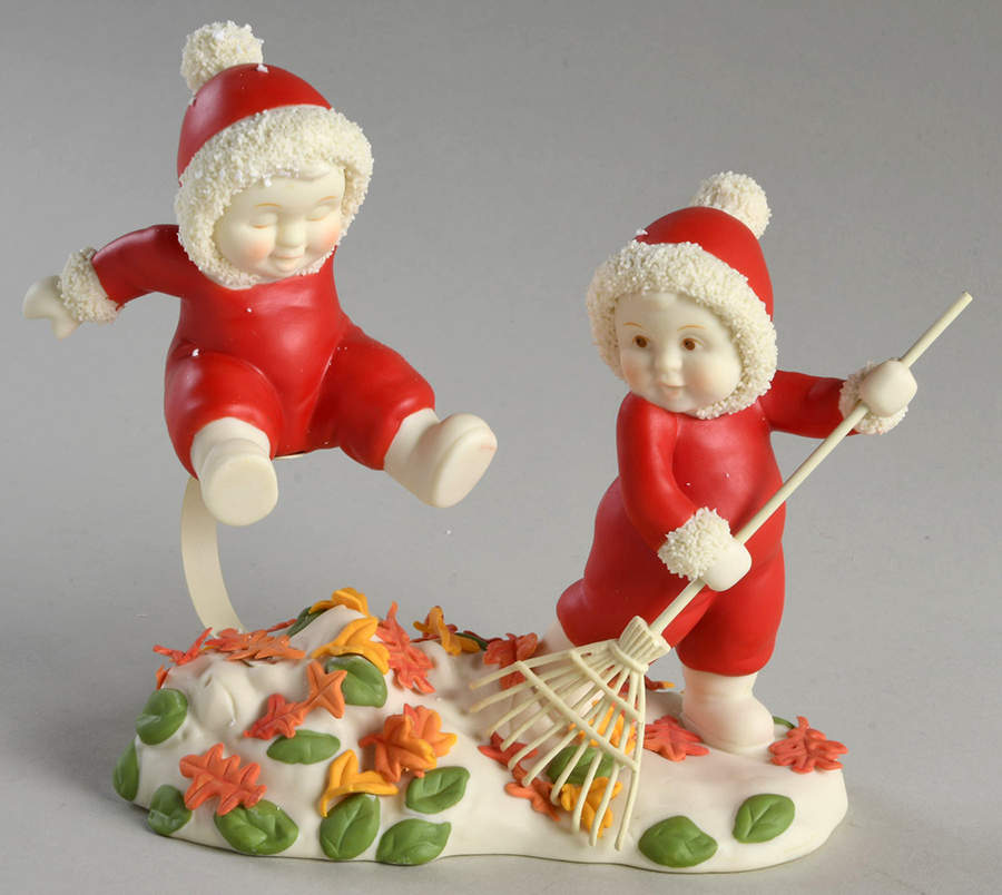 Babies on the Farm Leap In The Leaves With Me! - Boxed by Department 56-1