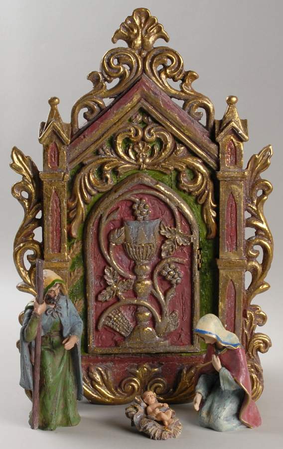 Carved Curio Nativity 4 Piece Nativity Set, No Box - No Box by Department 56-1