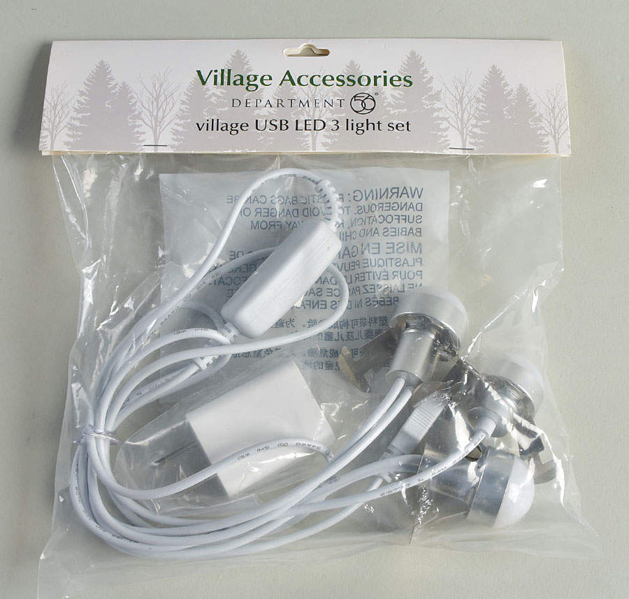 General Village Electrical Village Usb Led 3 Light Set - Boxed by Department 56-1