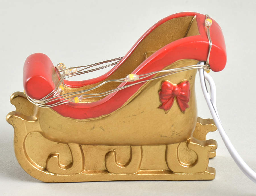 General Village Electrical Lit Santa's Golden Sleigh - Boxed by Department 56-1