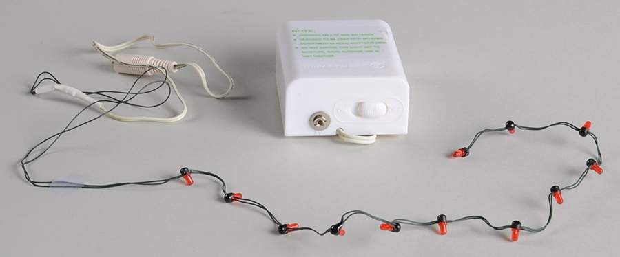 General Village Electrical String Of 12 Red Led Lights - Boxed by Department 56-1