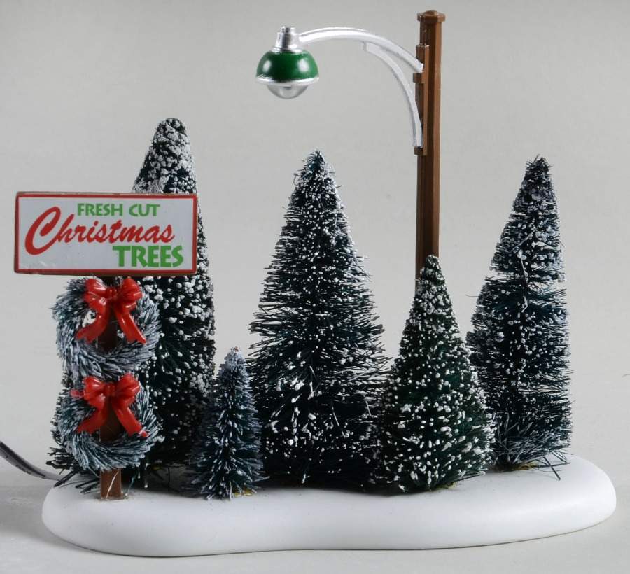 General Village Electrical Lit Christmas Tree Lot - Boxed by Department 56-1