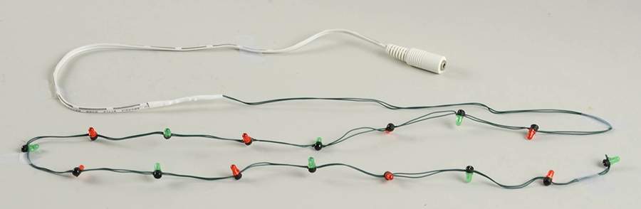 General Village Electrical String Of Red & Green Lights - Boxed by Department 56-1
