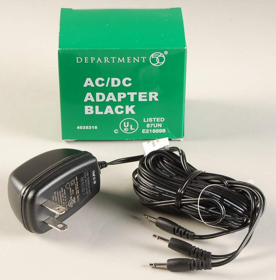 General Village Electrical Ac/Dc Adapter-Black - Boxed by Department 56-1