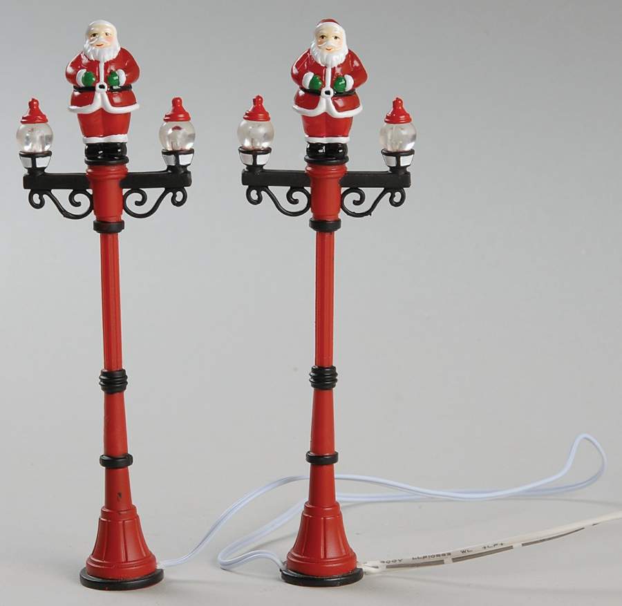 General Village Electrical Santa Street Lights-Set Of 2 - Boxed by Department 56-1