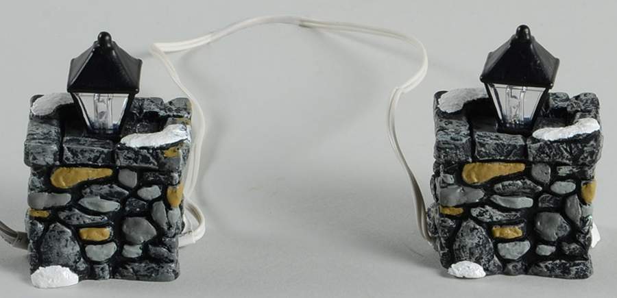 General Village Electrical Limestone Lamps - With Box 53 by Department 56-1