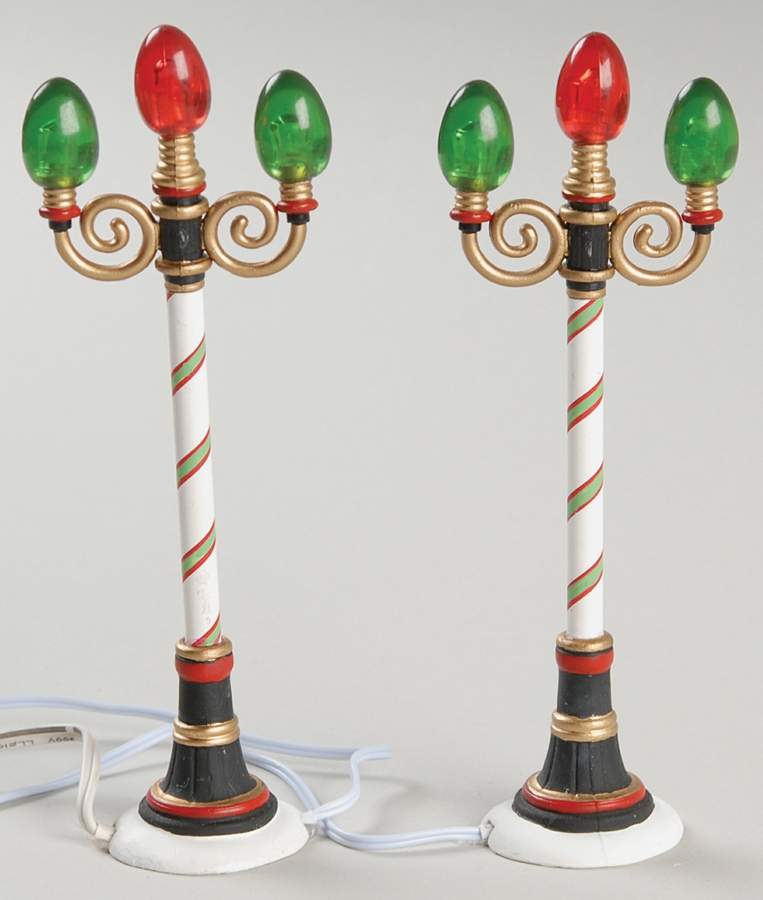 General Village Electrical Holiday Street Lamps-Set Of 2 - Boxed by Department 56-1