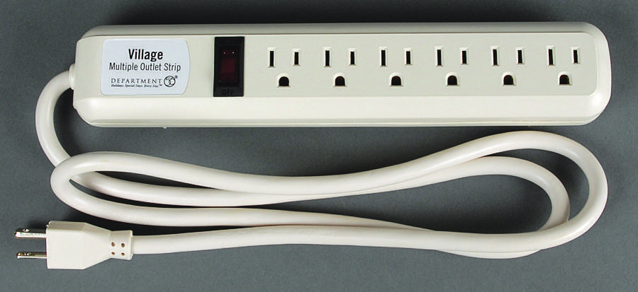 General Village Electrical Multiple Outlet Strip - No Box by Department 56-1