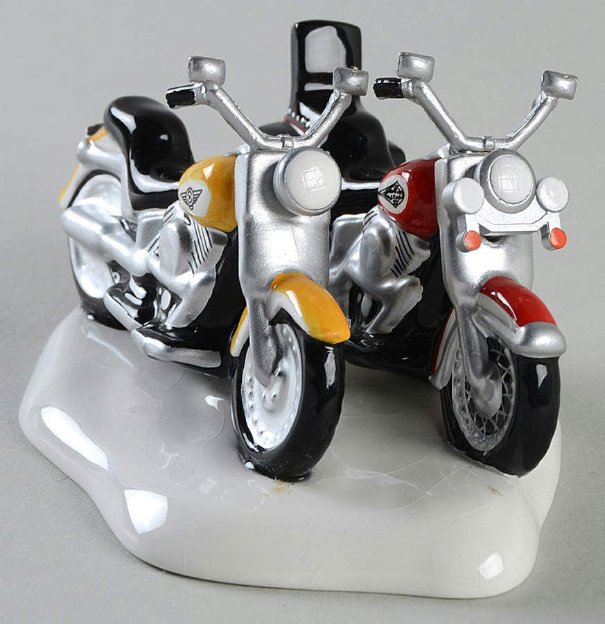 Harley Davidson Fatboy And Soft Tail-Harley Davidson - Boxed by Department 56-1