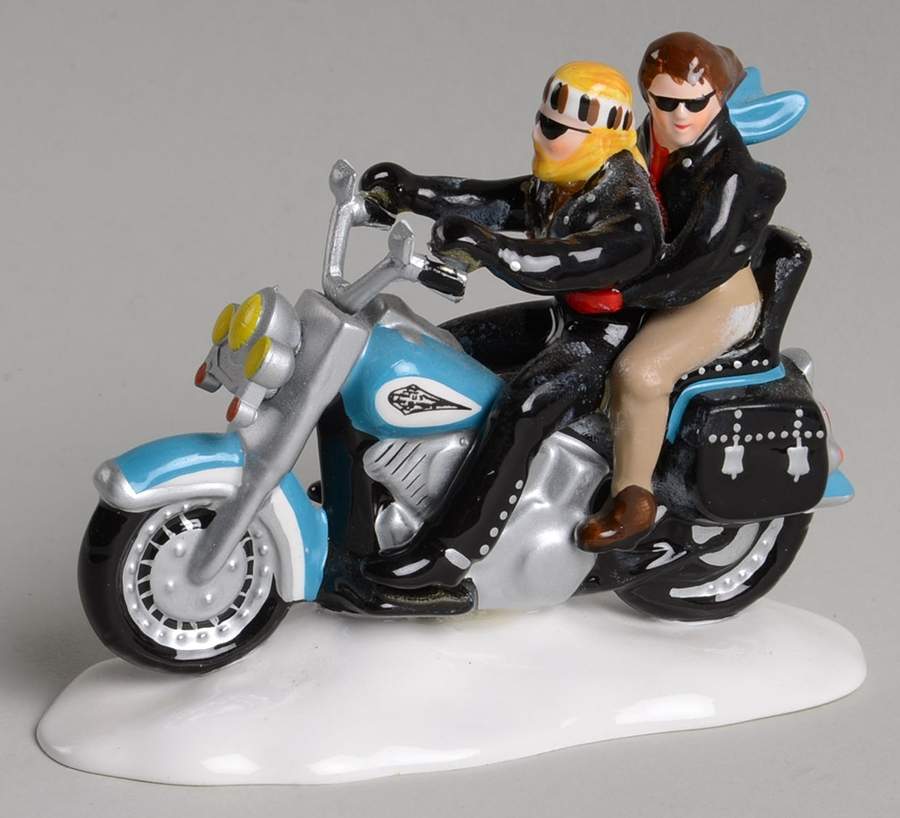 Harley Davidson Two For The Road-Blue Bike - Boxed by Department 56-1