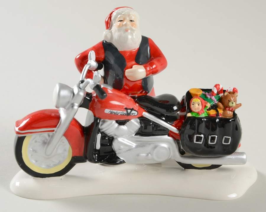 Harley Davidson Santa's New Sleigh Is A Harley - Boxed by Department 56-1