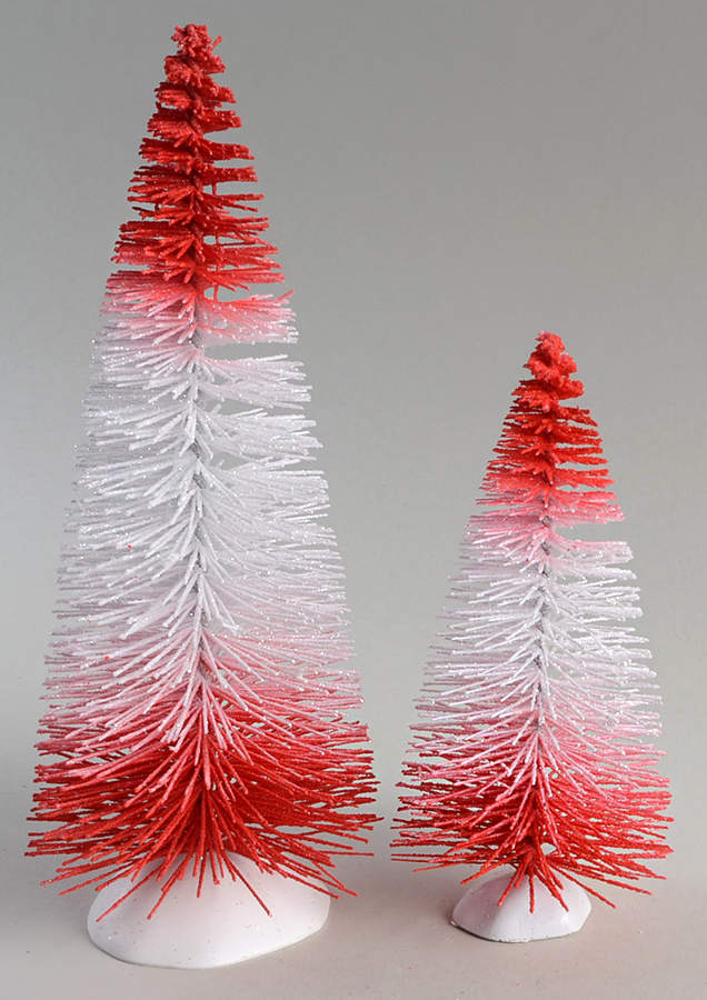 General Village Tree Accessories Peppermint Stripe Trees Set Of 2 - Boxed by Department 56-1