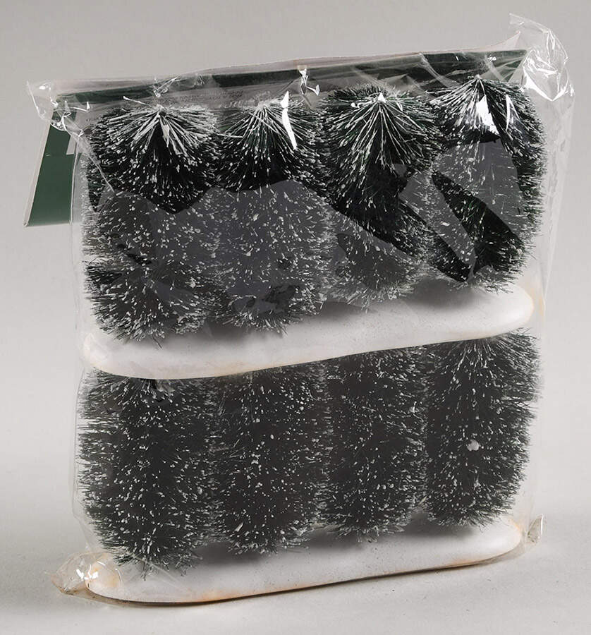 General Village Tree Accessories Row-O-Frosted Topiaries - No Box by Department 56-1