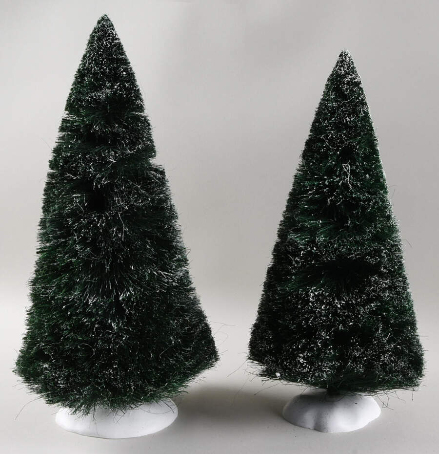 General Village Tree Accessories Frosted Sisal Trees-Large-Set Of 2 - No Box by Department 56-1