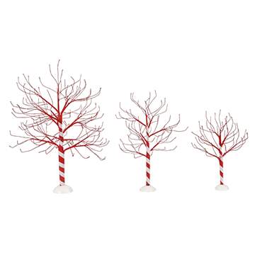 General Village Tree Accessories Peppermint Twist Trees Set Of 3 - Boxed by Department 56-1