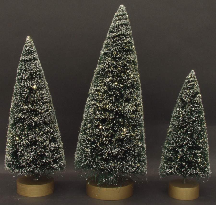 General Village Tree Accessories Gold Glitter Sisal Trees - Boxed by Department 56-1