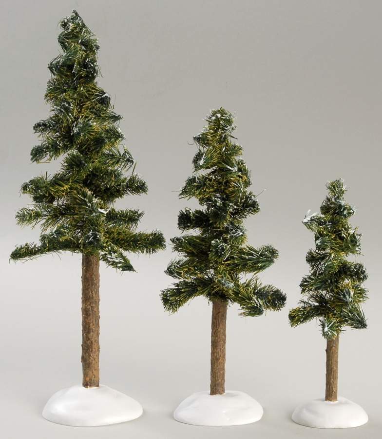 General Village Tree Accessories Black Spruce Pines-Set Of 3 - Boxed by Department 56-1
