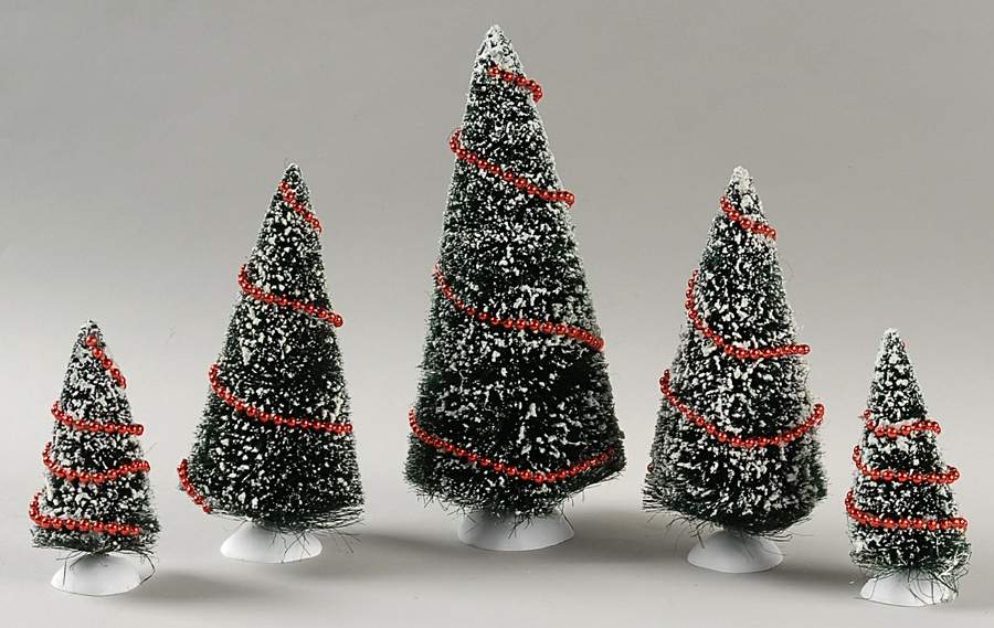 General Village Tree Accessories Set Of 5 Trees-Promo Set 2008 - Boxed by Department 56-1