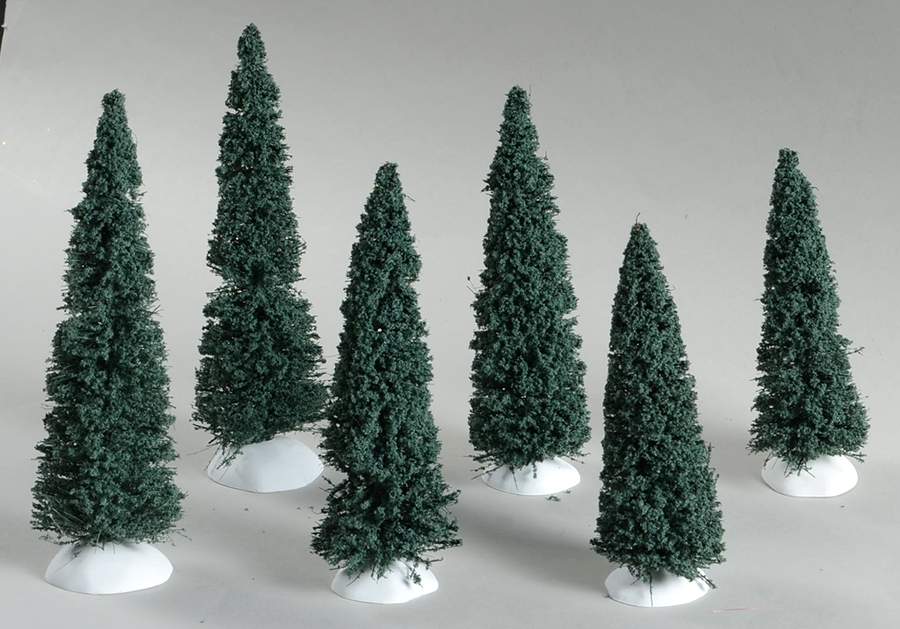 General Village Tree Accessories Heartland Spruce Trees S/6 - Boxed by Department 56-1