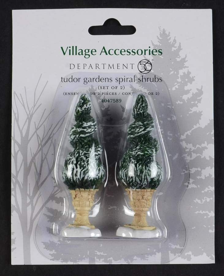 General Village Tree Accessories Tudor Gardens Spiral Shrubs - Boxed by Department 56-1