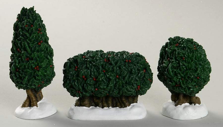 General Village Tree Accessories Holly Shrubs, Set Of 3 - No Box by Department 56-1
