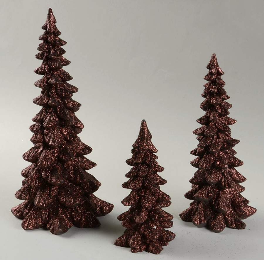 General Village Tree Accessories Brown Holiday Trees, Set Of 3 - No Box by Department 56-1