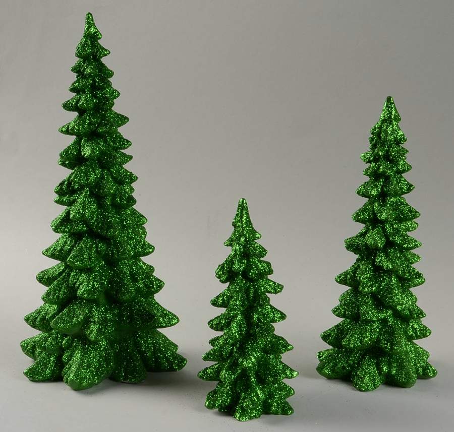 General Village Tree Accessories Green Holiday Trees, Set Of 3 - No Box by Department 56-1
