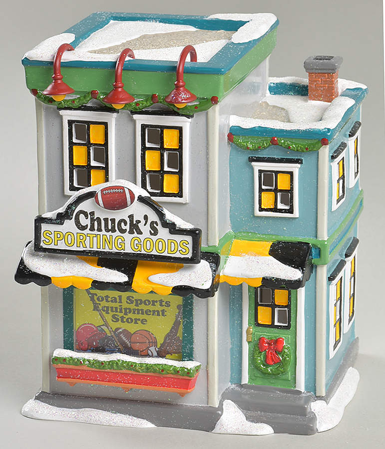 Peanuts Christmas Village Chuck's Sporting Goods - No Box by Department 56-1