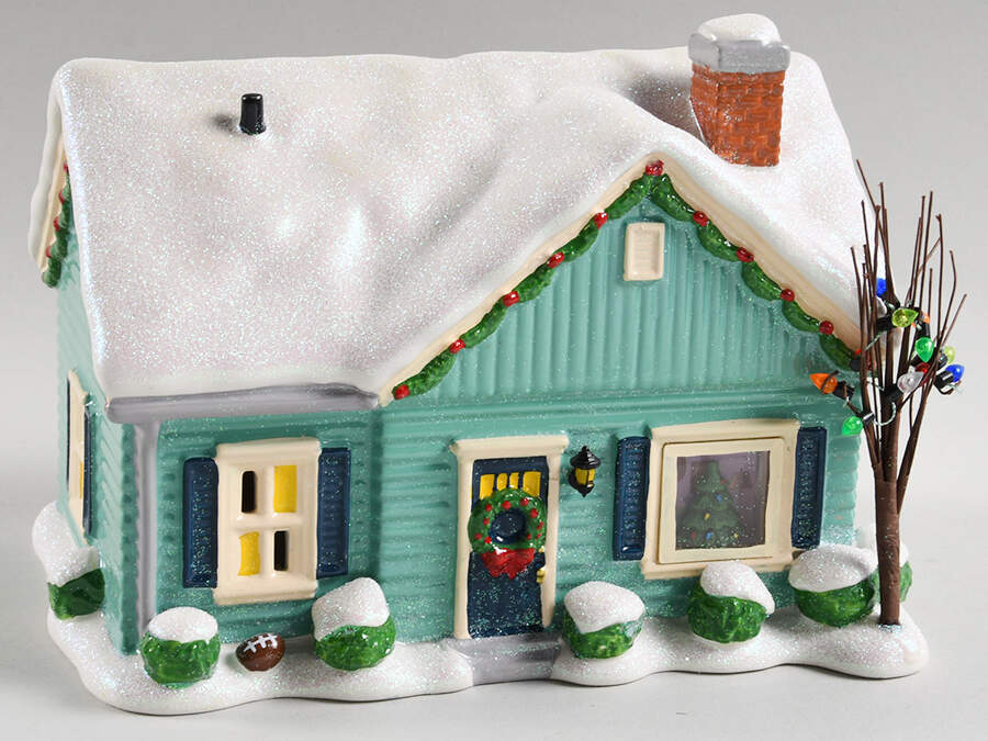 Peanuts Christmas Village Blue House On James Street - Boxed by Department 56-1