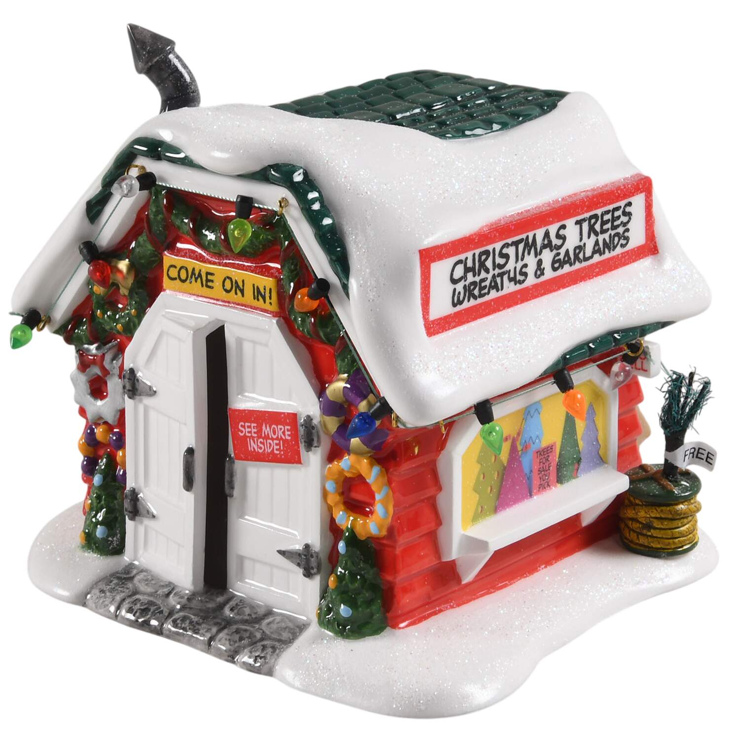 Peanuts Christmas Village Holiday Tree Lot - No Box by Department 56-1