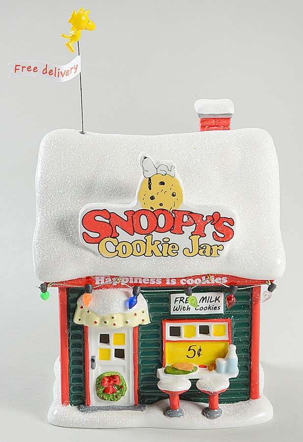 Peanuts Christmas Village Snoopy's Cookie Jar - No Box by Department 56-1
