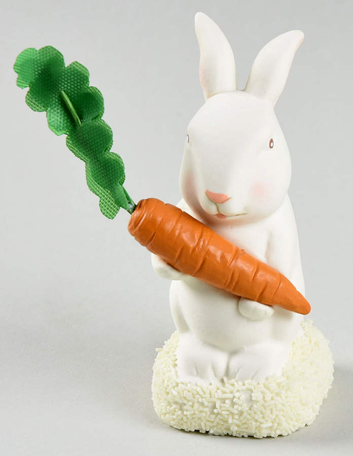 Collectible Animals - Snowbabies Rabbit-Standing With Carrot-2019 - Boxed by Department 56-1
