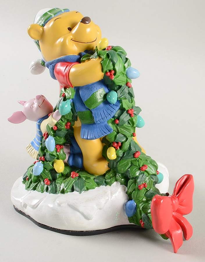 Winnie the Pooh and Friends Stocking Holder Pooh And Piglet With Garland - Boxed by Disney-1