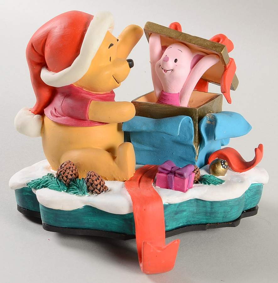 Winnie the Pooh and Friends Stocking Holder Pooh And Piglet With Gift Box - Boxed by Disney-1